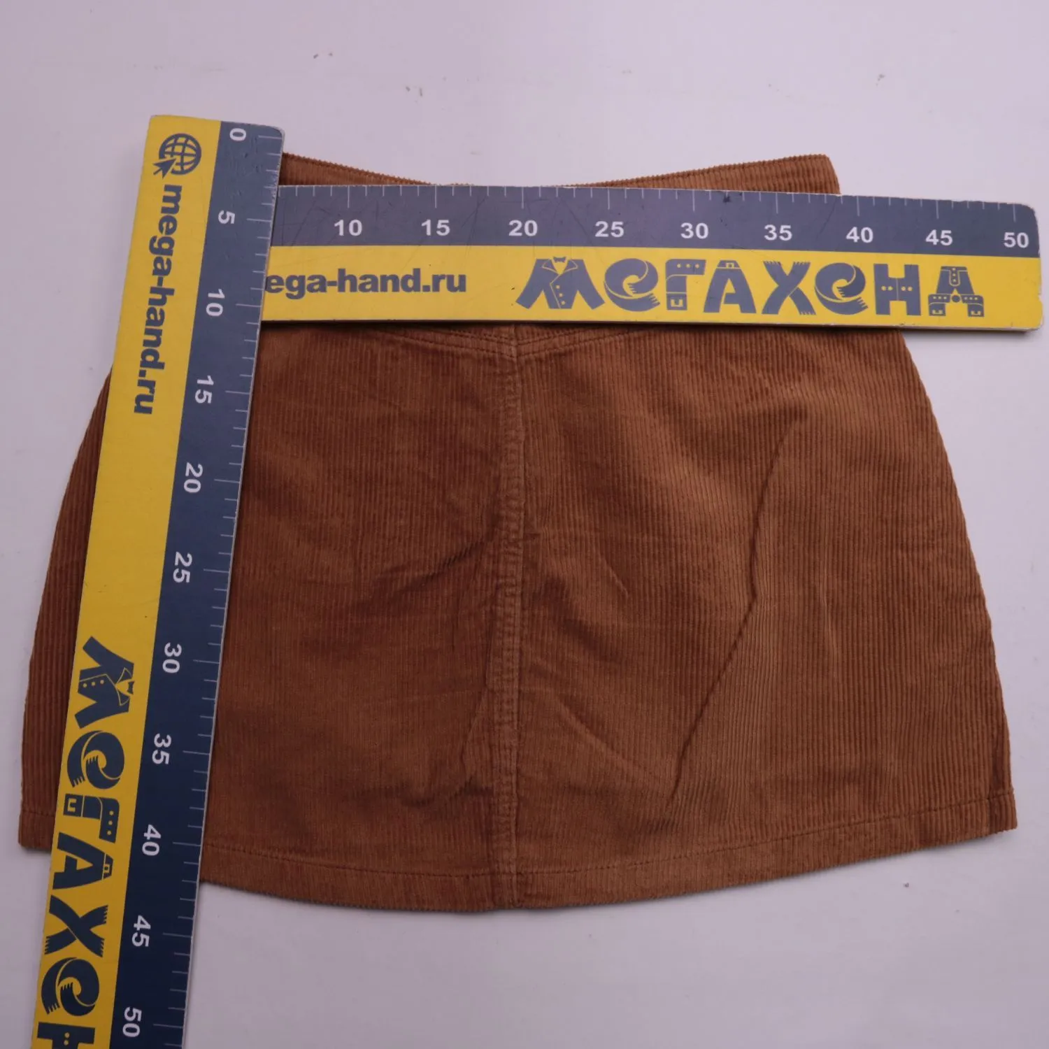 Коричневая юбка Denim Co из хлопкового вельвета, размер 44 (S/M)