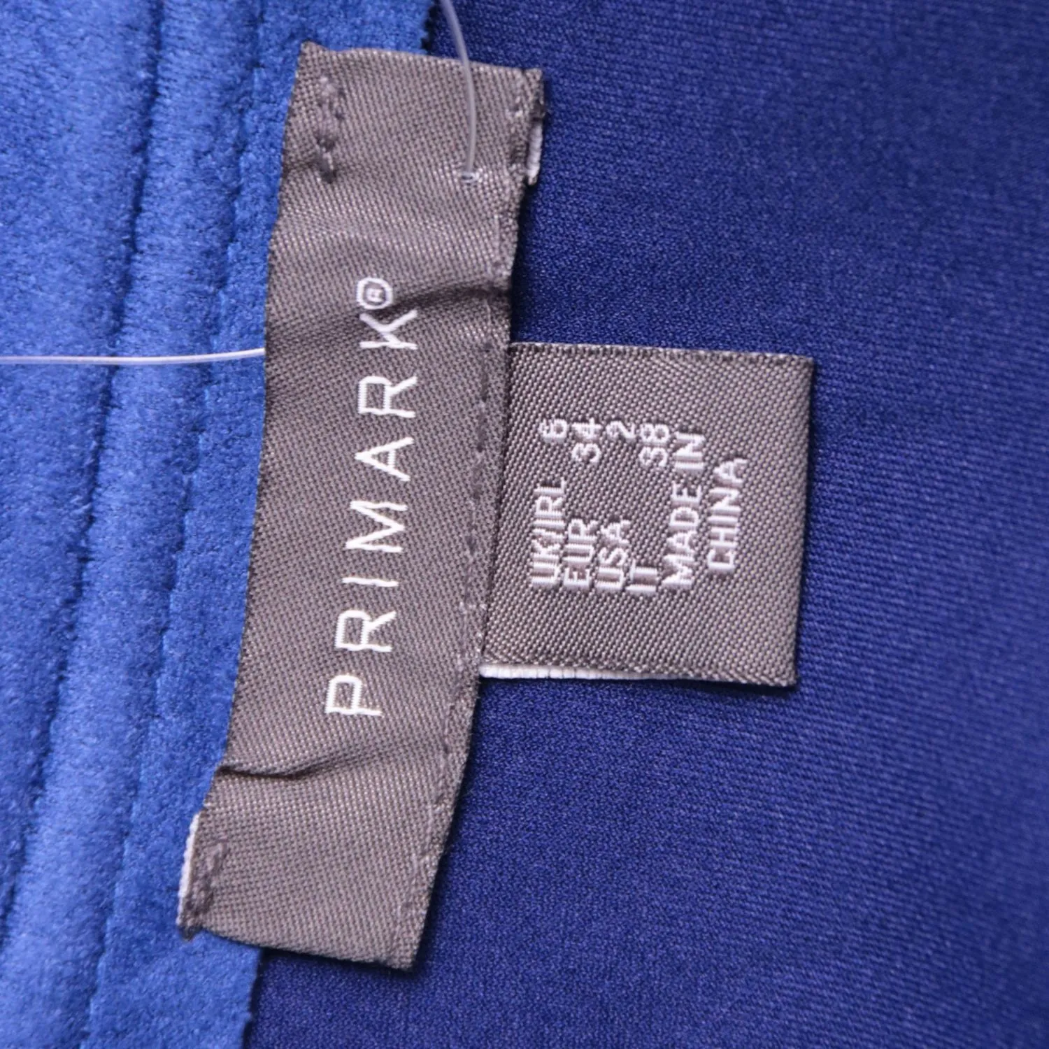 Синяя мини-юбка Primark прямого кроя, размер 40 (XS)