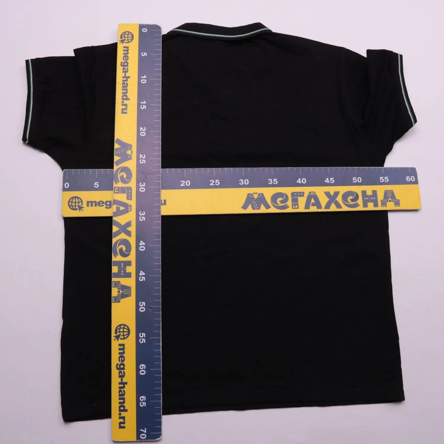 Чёрное поло Lacoste с контрастной окантовкой, размер 54 (XL)