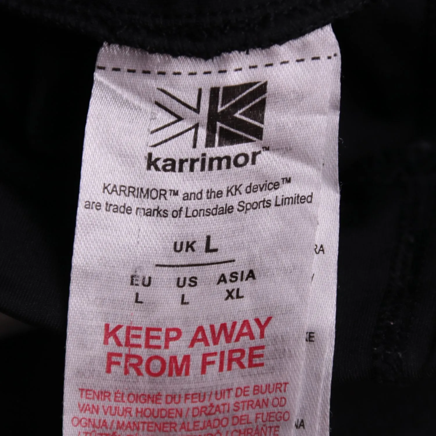 Чёрные спортивные брюки Karrimor зауженного кроя, размер 50 (L)