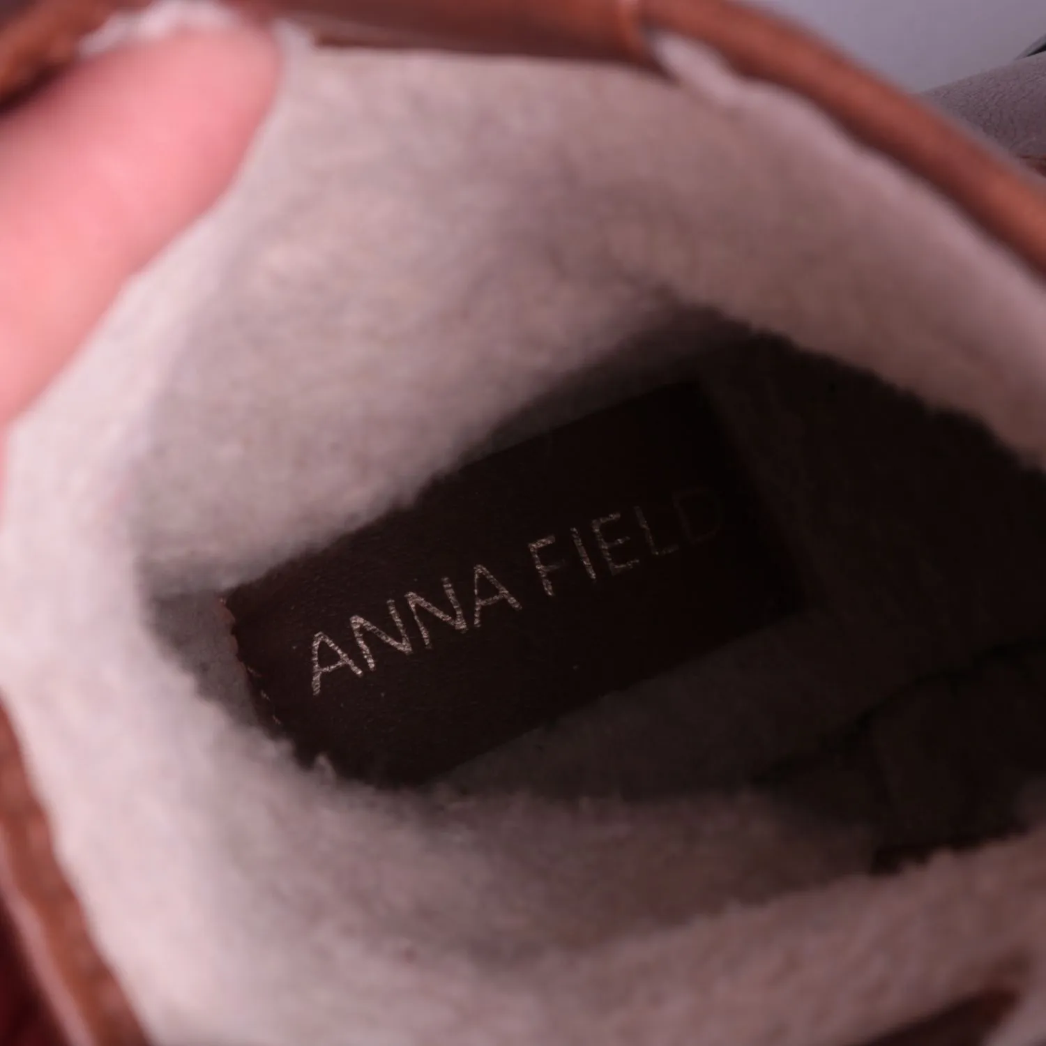 Коричневые полусапоги Anna Field на устойчивом каблуке, размер 38