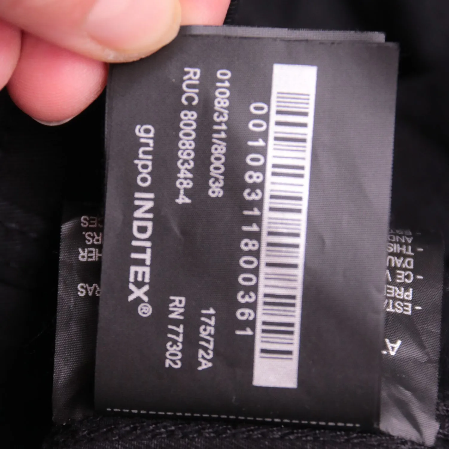 Чёрные брюки карго INDITEX с накладными карманами, размер 40 (XXS)